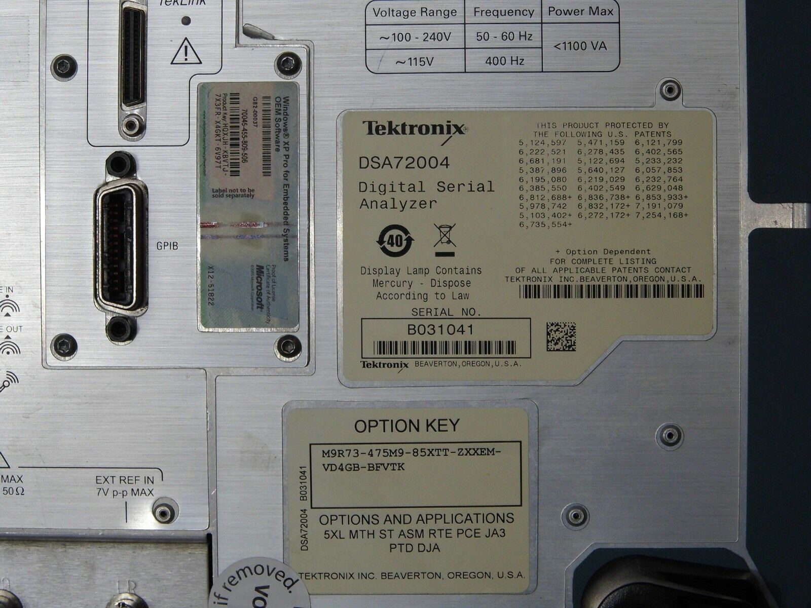 Tektronix DSA72004 Oscilloscope 5XL MTH ST ASM RTE PCE PTD DJA ISO17025 Tektronix DSA72004 Oscilloscope 5XL MTH ST ASM RTE PCE PTD DJA ISO17025